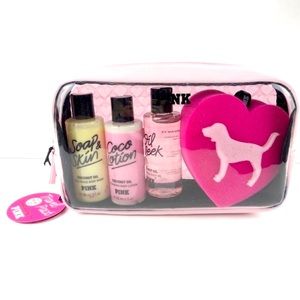 NEW VICTORIA SECRET PINK COCONUT OIL BODY
CARE SET